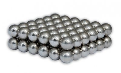 magnetiske kuler 5 mm <br>farge: sølv
