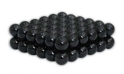 magnetiske kuler 5 mm <br>72 st  farge: svart